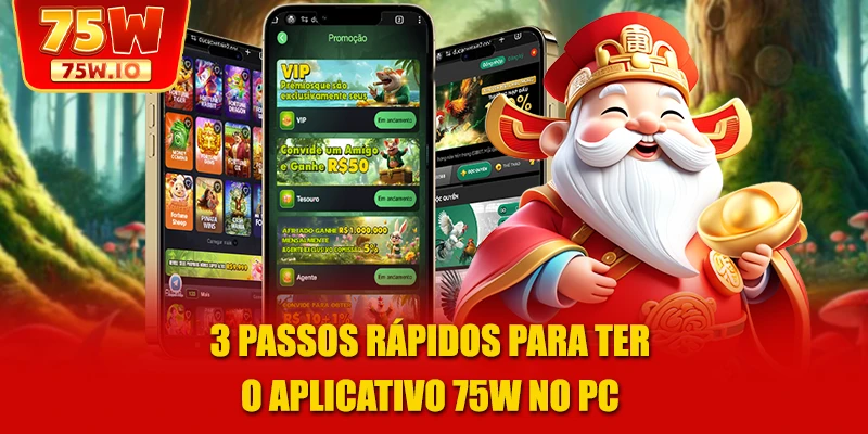 3 passos rápidos para ter o aplicativo 75W no PC
